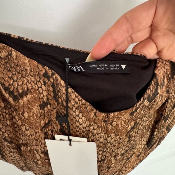 Zara Snake Print Bustier Top size M - Picture 6 of 7
